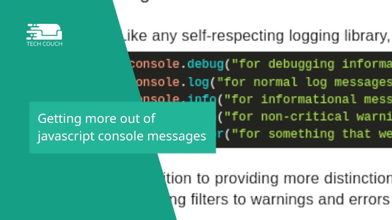 Getting more out of javascript console messages